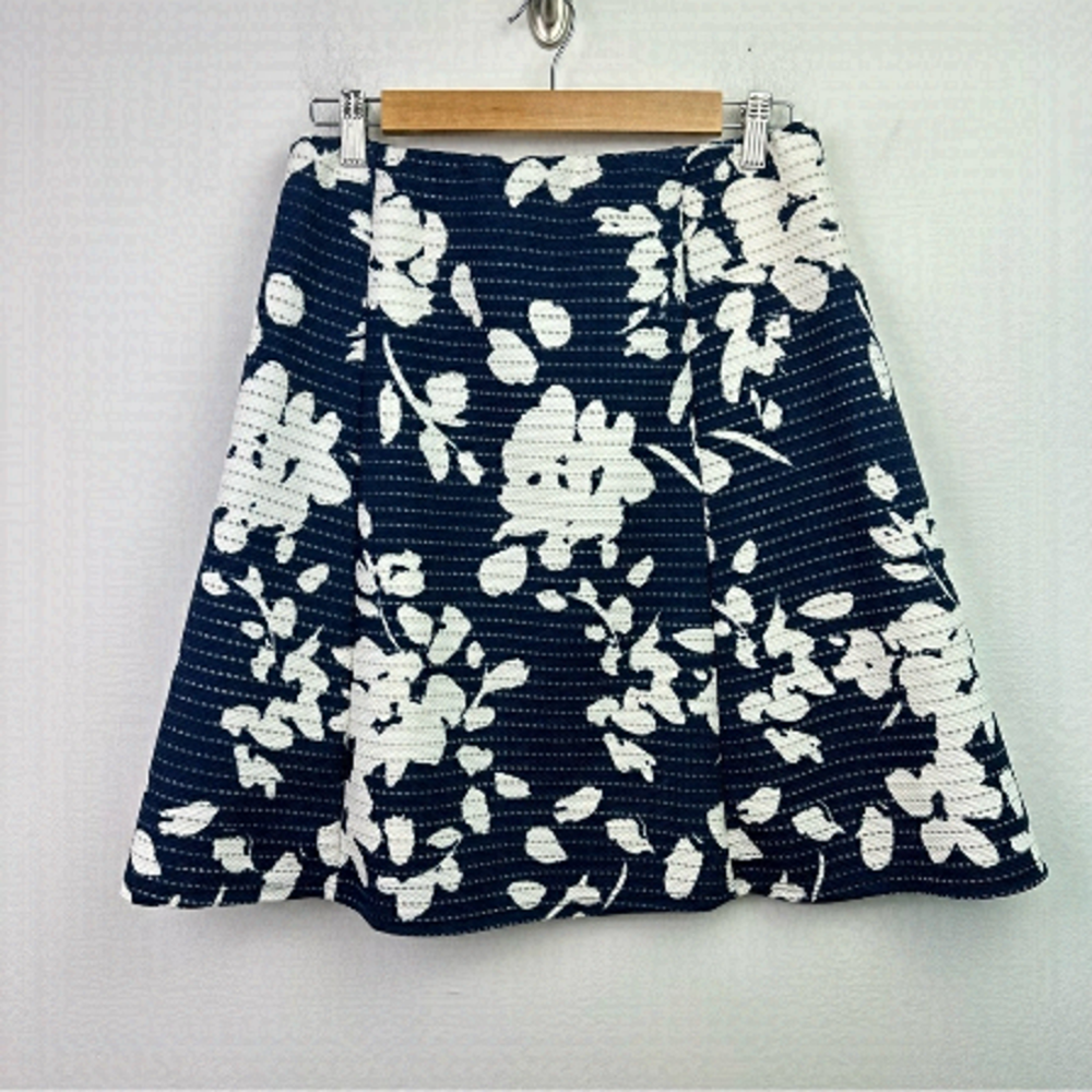 RENEE C Made in USA Floral Lined Flare Flowy Skirt Medium